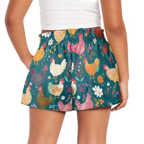 Xhuibop Girls Athletic Shorts 2 in 1 Basketball Shorts Butterfly Shorts Girls 1-16 Years Old Comfortable Biker Shorts2