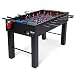 GoSports 54 Inch Full Size Foosball Table - Includes 4 Balls and 2 Cup Holders â€“ Black, Oak, or White