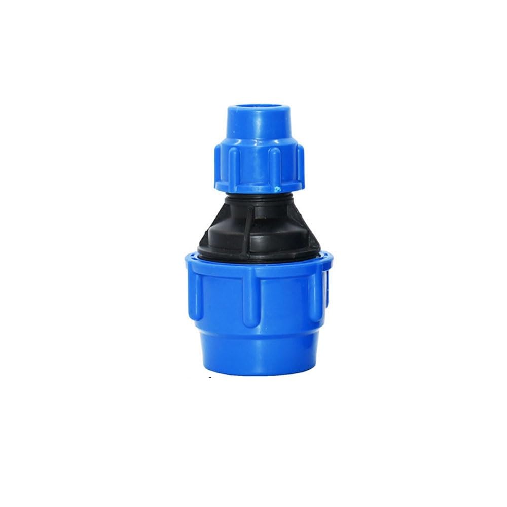 MiJunHD PE Pipe Reducing Straight Connector,50mm to 25mm Reducer Coupler Connection Plastic Quick Fittings for Garden & Agriculture Watering (1 Piece)