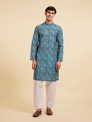 Image of DIWAS BY MANYAVAR Men's Cotton Blend Printed Kurta (1pc)