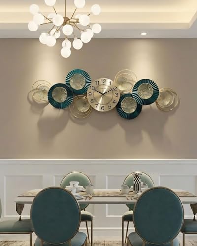 Image of Metal Wall Clock Metal Clock for Bedroom Stylish Wall Clock for Wall Decoration Big Antique Wall Clock (Design 1)