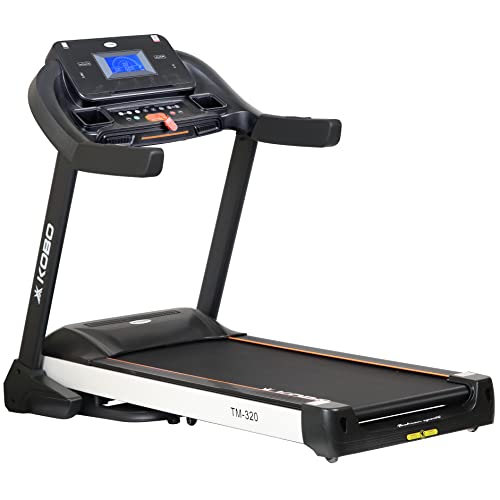 Image of Kobo TM-215 Stainless-Steel 2.5 HP - 5 HP Peak DC Motorised Treadmill for Home Use with Bluetooth Connectivity APP, Free Installation Assistance (Black) (TM-320)