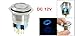 Uxcell a13040500ux0158 uxcell® DC 12V Blue LED 25mm Stainless Steel Locking Push Button Switch DPDT