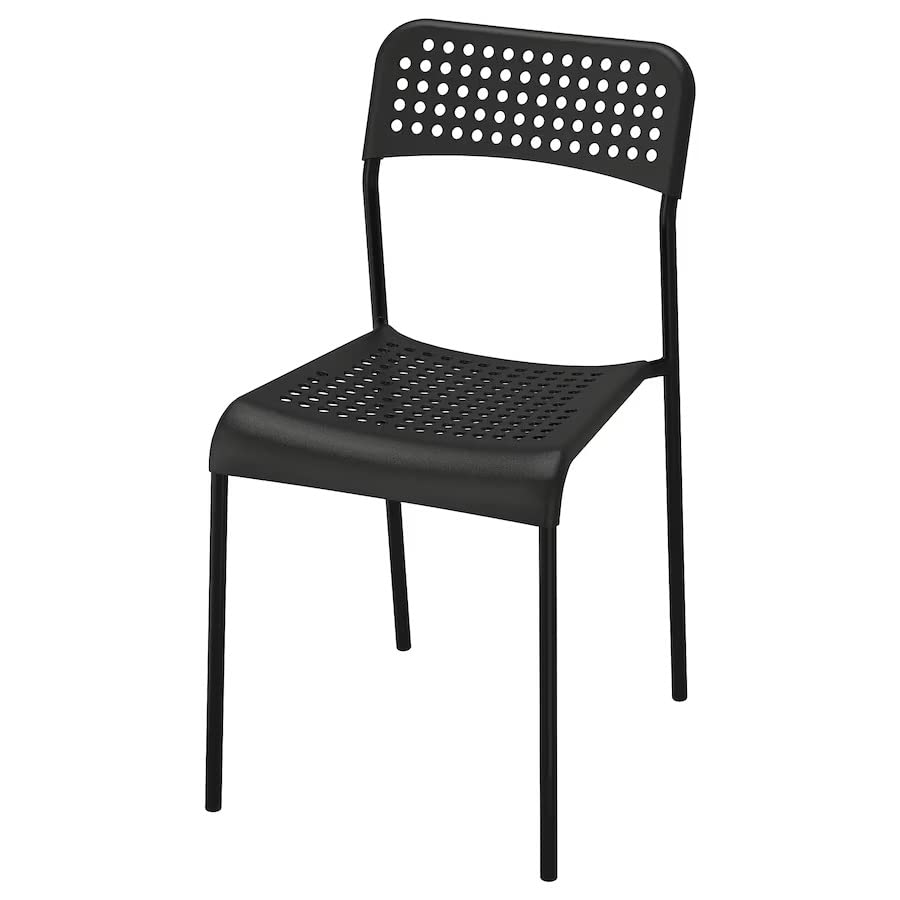 Ikea Light, airy and Stackable adde Chair(Black).-picture-10