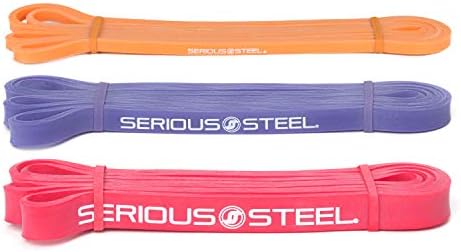 Serious Steel 41" Assisted Pull-up Band, Heavy Duty Resistance Band Sets, Stretching, Powerlifting, Resistance Training and Pull Up Assistance Bands