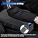 Car Armrest Cushion, Memory Foam Car Center Console Pillow Cushion with Phone Holder Storage Bag, Leather Arm Rest Pillow Cover, Universal Car Armrest Pad Accessories (Black)