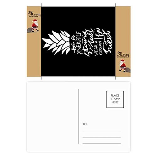 Cartes postales de remerciement noires Pineapple de table pour invités de mariage