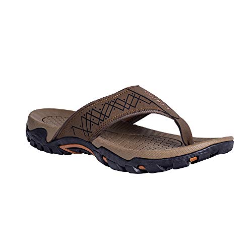 Image of Mens Flip Flops Comfort Sport Thong Sandals for Indoor Outdoor Casual Beach Flip Flops for Men with Arch Support