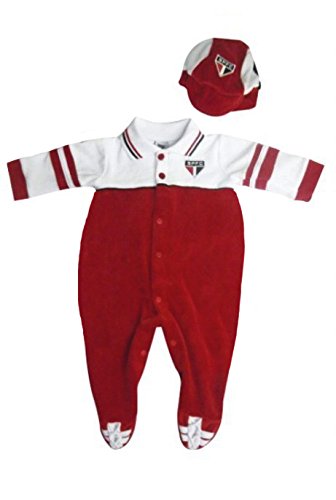 Macacão comprido São Paulo, Rêve D'or Sport, Bebê Unissex, Vermelho/Branco, P