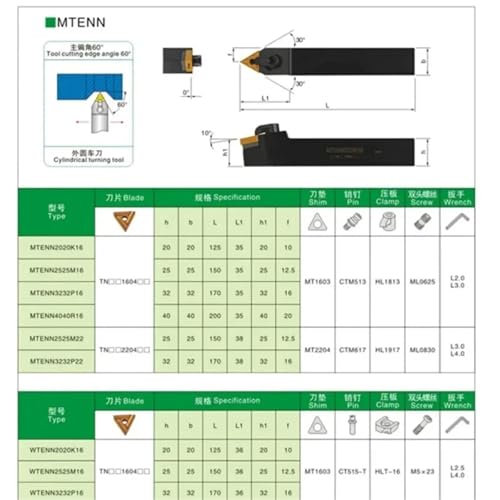 Soporte para Herramienta Torno CNC MTENN2020K16 miniatura 2