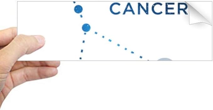 Cancer Constellation Sign Zodiac Rectangle Bumper Sticker Notebook Window Decal