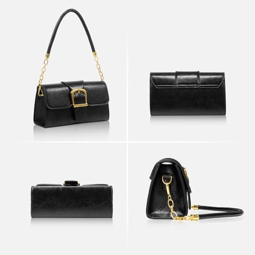 Small Black Shoulder Purses for Women Studded Purse Y2K Crossbody Bag Cute Trendy Mini Leather Handbag3