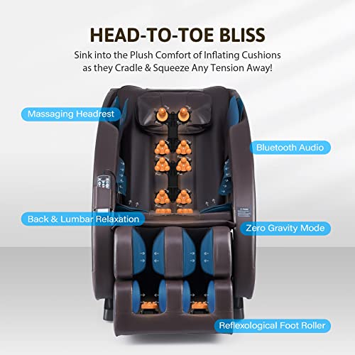 Vonoya Massage Chair With Sl Track 22 Nodes Foot Rollers And Heating Pads, Recliner Chair With Bluetooth Speakers, Neck Shoulder Back And Foot Massager, Zero Gravity Chair For Full Body Massage #TOP3