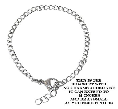 Hidden Hollow Beads Clip On Charm Bracelet, Build Your Own Bracelet, Stainless Steel, Jewelry thumb #6