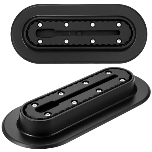 Glimin 2 Pcs Kayak Rail Mount Track Inflatable Boat Sup Low Profile Marine Nylon Track for Fishing Rod Holder Cup Holder Kayak Rail Accessories Gear Mounting for Paddle Holders Finder Anchor Cleats
