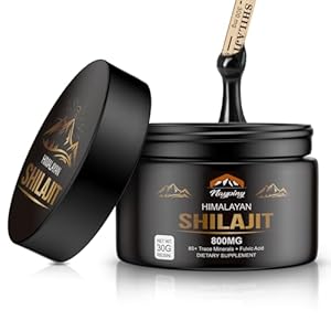 Shilajit Pure Himalayan Organic Resin – 800mg Gold Grade Shilajit Resin with Fulvic Acid & 85+ Trace Minerals Complex for Energy, Strength & Immunity, Shilajit for Men & Women, 800mg