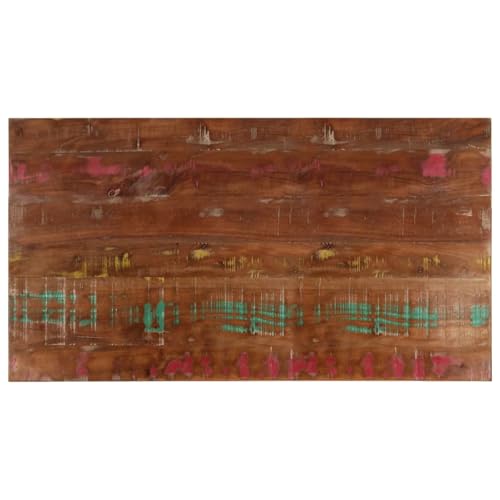 Plateau de table rectangulaire en bois massif vieilli avec finition haut de gamme