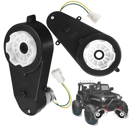 2Pcs 12V 40000RPM Motor Gearbox High Speed RS550 Drive Engine Match Kids Ride On Toys Car Gearbox Power Wheels and Electric Toys Easy Installation Compatible with 12V Ride-On Vehicle