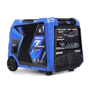 DK 9200W Generator, Tri-fuel, Gas LPG NG, 120V/240V Output, Remote & Electric Start, 5-20R L5-30P 14-30R 14-50P, for Backup Power Outage Home