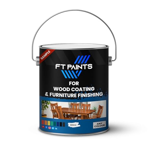 FabioT. FT Paints Sample 100ml Semi-Gloss Paint For Wood Coating & Furniture Finishing- RAL 7016-Anthracite Grey