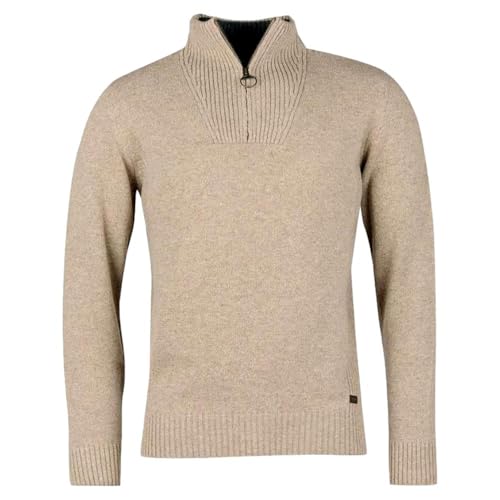 Barbour Men's Nelson Essential Half Zip Sweater, Stone4