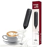 MAEXUS ハンドヘルド電動ミルク泡立て器 内蔵充電式バッテリー付きUSB-Cコーヒー電動ブレンダー - ブラック 電動泡立て器 ミルクコファー フォーム