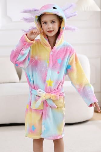 DELEY Girl's Robe Baby Boys Hoodie Robes Toddler Bathrobes for Kids Pajamas Sleepwear2