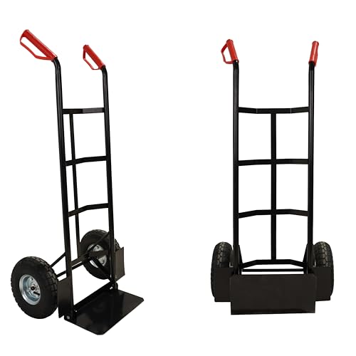 Ondis24 Sackkarre Luftbereifung Klappbar 100Kg Tragfähigkeit Stahl Schutzblech Transportkarre Transportroller Transportwagen