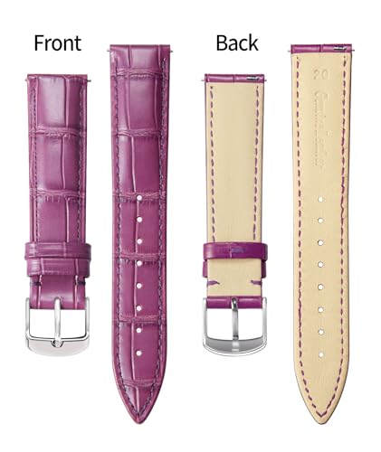 Image of BINLUN Leather Watch Band Genuine Calfskin Replacement Watch Strap Quick Release Crocodile Pattern 10 Colors 13 Sizes for Men Women(10mm,12mm,14mm,16mm,17mm,18mm,19mm,20mm,21mm,22mm,23mm,24mm)