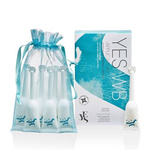 YES WB Applicators Organic Water Based Natural Personal Lubricant 6 x 5ml Moisturises The Intimate Area Natural Recyclable and Classified
