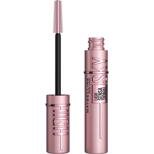 Maybelline New York Lash Sensational Sky High Washable Eyelash Mascara Makeup, Volumizing, Lengthening, Defining, Curling, Multiplying, Buildable Formula, Blackest Black, 7.2 ml