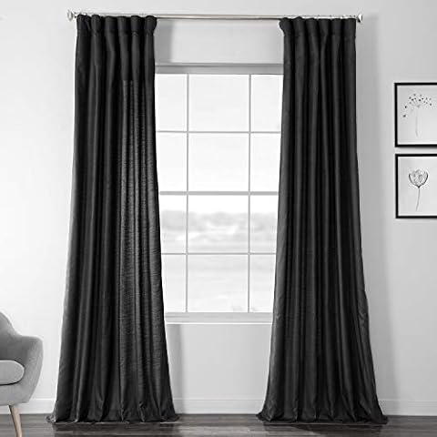 HPD Half Price Drapes Papillon Black Curtain Cover