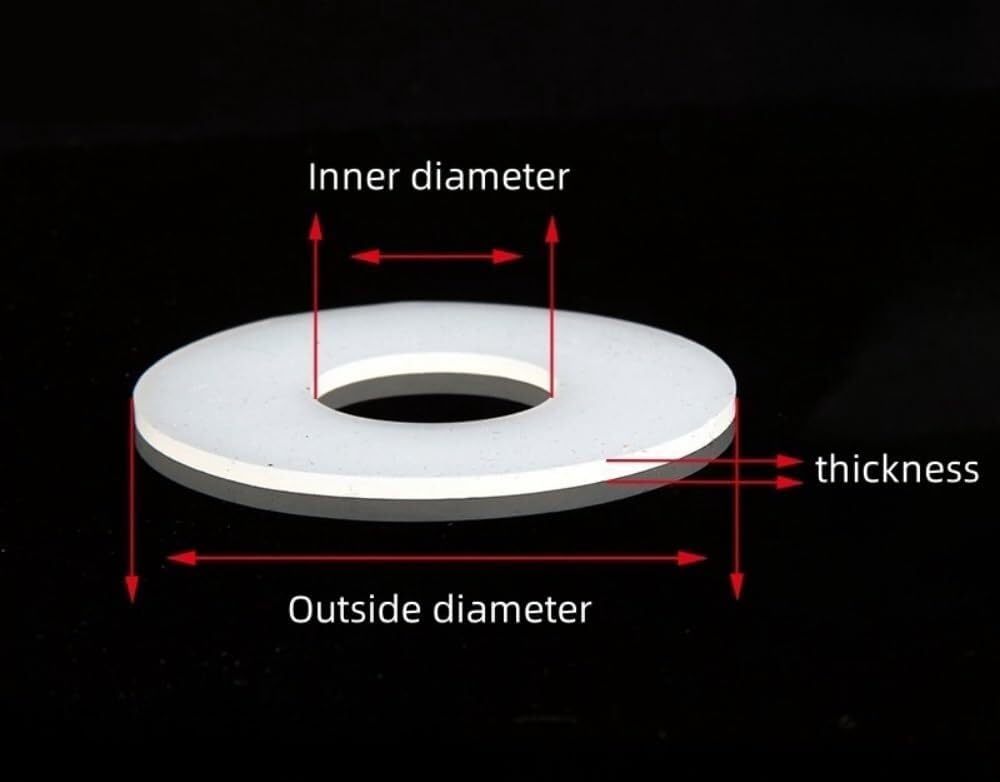 Junta de junta tórica de 100 piezas, junta plana de silicona, junta de tapón de fregadero, tapón de baño de labio, anillo de sellado de lavabo de lavadora, junta de tapón de bañera(11 * 3 mm)(42*56*3m