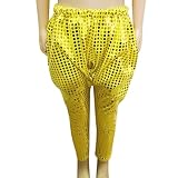 Generisch Pantalones de colores para niños, ideales para espectáculos de danza y espectáculos de teatro, dorado, 18-24 meses