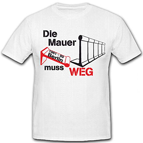 T Shirt #5630 Blanc au motif graphique unique Le mur doit suivre 3XL