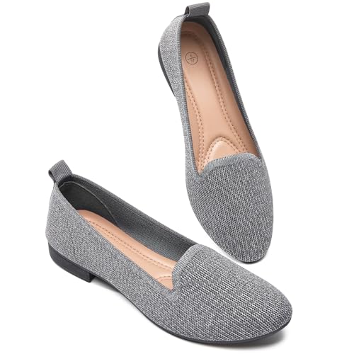 Image of BABUDOG Women's Flats Shoes Shiny Mesh Loafers Shoes Soft Memory Foam Flats