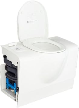 Shield Autocare Bench Cassette Toilet for Campervan Caravan Motorhome Camping Travel   Electric Flush, Built-In 20L Water Tank, Anti-Bacterial External Access Waste Tank