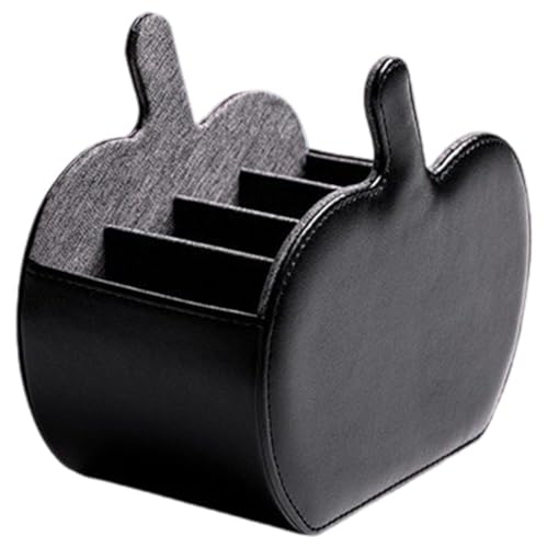 Support de télécommande en cuir avec 4 compartiments pour trier vos boîtiers - 2