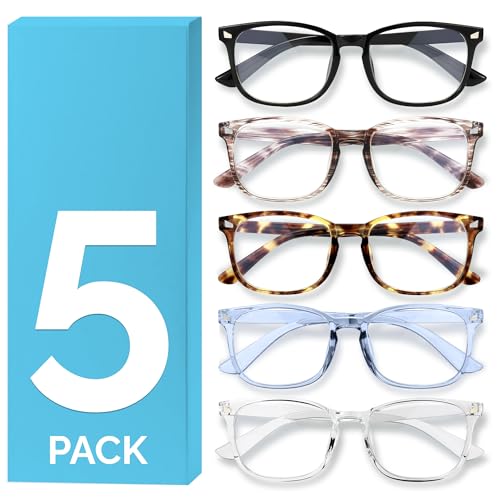 MIGSIR Blue Light Glasses 5-Pack (Clear Lens)
