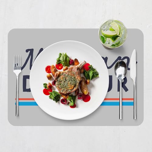 Sets de table souples liège grand format gris finis les rayures sur la table - 7