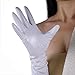 DooWay Women's White LEATHER GLOVES Elbow Long Latex Wet Look Faux Lambskin PU 19