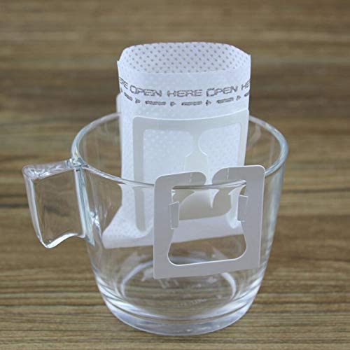 500 Stück Kaffeefilter, Tropfen, Tasche, tragbar, hängend, Ohrenstil, Kaffeefilter, Papier, Büro, Reisen, Kaffee und Tee