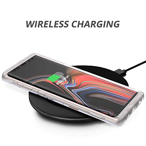 SURITCH for Samsung Galaxy Note 9 M   arble Case, [Built-in Screen Protector] Natural Marble Full-Body Protection Shockproof Rugged Bumper Protective Cover for Galaxy Note 9 6.4 Inch (Gold Marble)