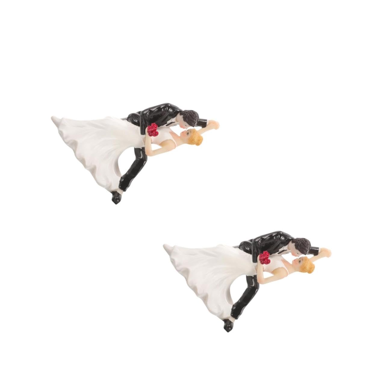 BESPORTBLE 2 Pezzi Cake Topper Sposini per Decorazione Torte Nuziali Leggero e per Matrimoni e Design e Finitura