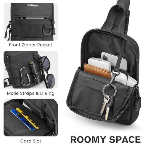G4Free Small Crossbody Sling Bag, Mini Tactical Chest Bag Waterproof EDC Shoulder Bag for Men Women2