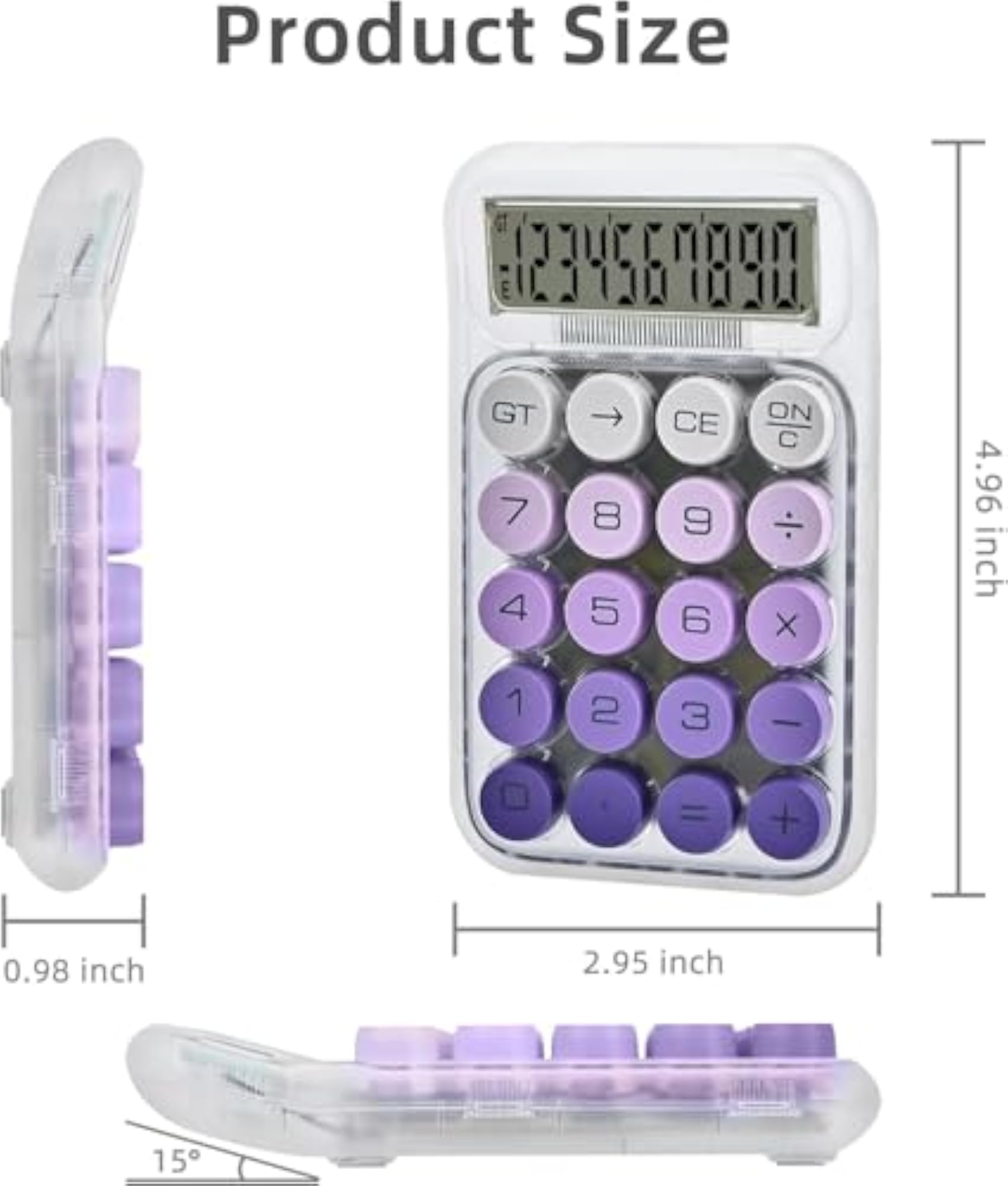 Gradient Mechanical Large LCD Calculator for Office