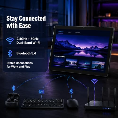 Image of Android 16 Tablet 10.1 Inch with 36GB RAM and 256GB ROM, 1TB Expandable, Octa-Core, WIFI 6, BT5.4, IPS HD Touchscreen, 6000mAh Battery, Tablet for Online Studying, Streaming and Family Entertainment