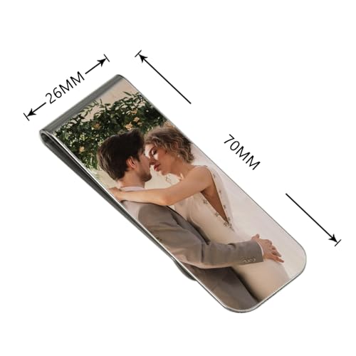 Personalized Money Clip for Men Custom Money Clip Engraved Photo Text LOGO Cash Credit Card Holder Moneyclips For Dad Husband2