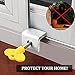 Uenhoy 8 Pcs Sliding Window Locks Aluminum Alloy Window Stoppers Adjustable Window Door Frame Security Locks with Key for Home and Office
