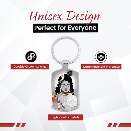 Image of Stylish Metal Keychains with Permanent Glossy Print - Inspirational Quotes & Spiritual Designs - Perfect Key chains for loved ones, Personal Use, Gifts & Return Gifts